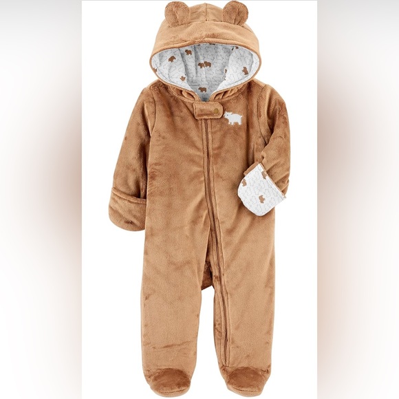 Simple Joys by Carter's Baby Fleece Footed Jumpsuit Pram - Picture 1 of 1